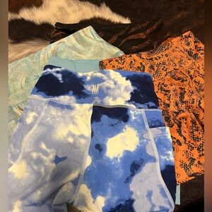 4 pairs of work out shorts bike shorts yoga shorts